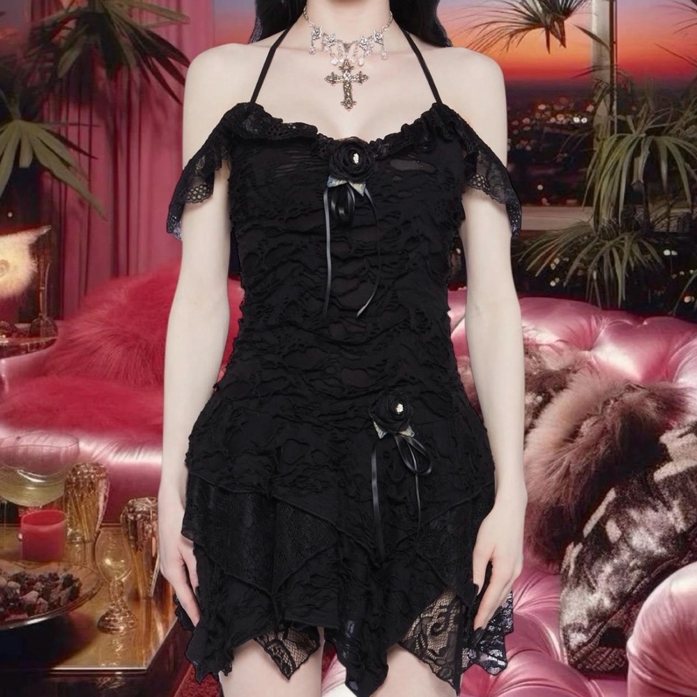 🩷DOLLSKILL WIDOW GOTHIC GARDENS MINI DRESS🩷